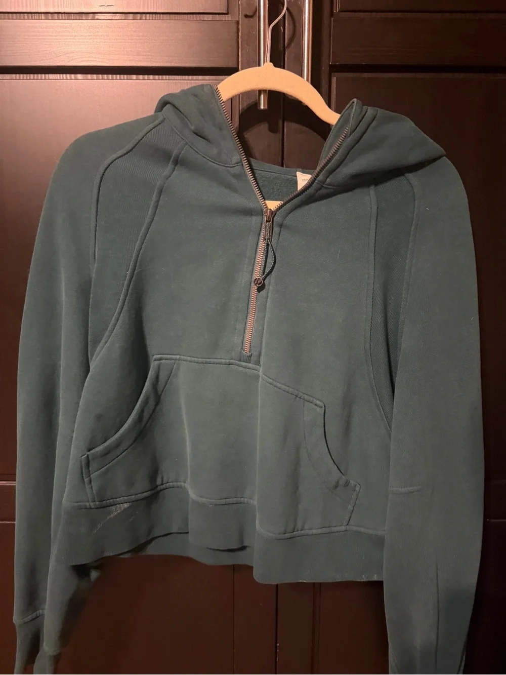 Women's LULULEMON SCUBA Teal Half-Zip Hoodie Sweater